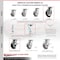 Service Caster 8 Inch Rubber on Aluminum Swivel Caster Set with Roller Bearings 2 Brakes SCC SCC-35S820-RAR-2-SLB-2 - alternate 2